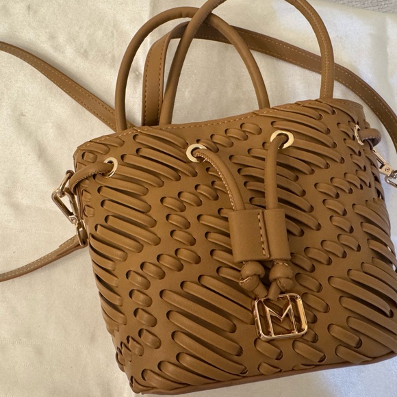 Handbags - Marella tan woven small bucket bag. Like new condition comes with dust bag